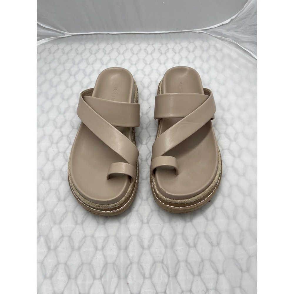 Princess Polly Billini Armas Womens 9 Slide Light Clay Toe Ring Platform Sandals